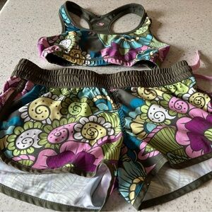 Floral Sports Bra and Shorts swim set by wave life